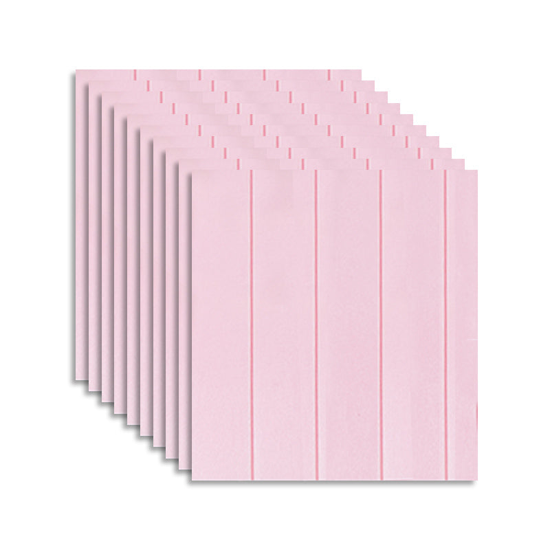 Peel and Stick Backsplash Panels Plastic Contemporary Backsplash Panels Pink 10-Piece Set Clearhalo 'Flooring 'Home Improvement' 'home_improvement' 'home_improvement_wall_paneling' 'Wall Paneling' 'wall_paneling' 'Walls & Ceilings' Walls and Ceiling' 7468234
