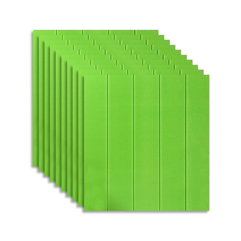 Peel and Stick Backsplash Panels Plastic Contemporary Backsplash Panels Green Clearhalo 'Flooring 'Home Improvement' 'home_improvement' 'home_improvement_wall_paneling' 'Wall Paneling' 'wall_paneling' 'Walls & Ceilings' Walls and Ceiling' 7468245
