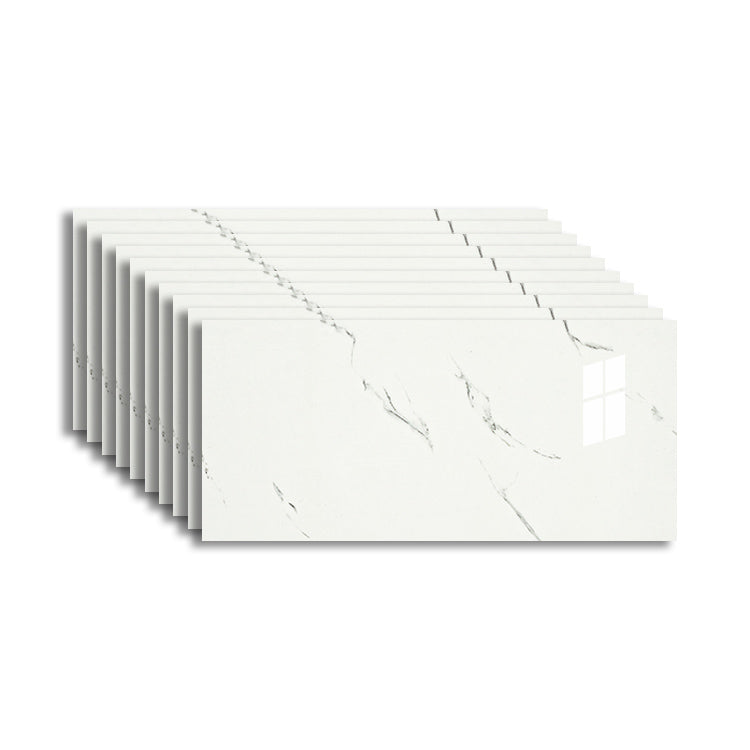 Contemporary Wall Paneling Peel and Stick Waterproof Wall Panel White 10-Piece Set Clearhalo 'Flooring 'Home Improvement' 'home_improvement' 'home_improvement_wall_paneling' 'Wall Paneling' 'wall_paneling' 'Walls & Ceilings' Walls and Ceiling' 7468314