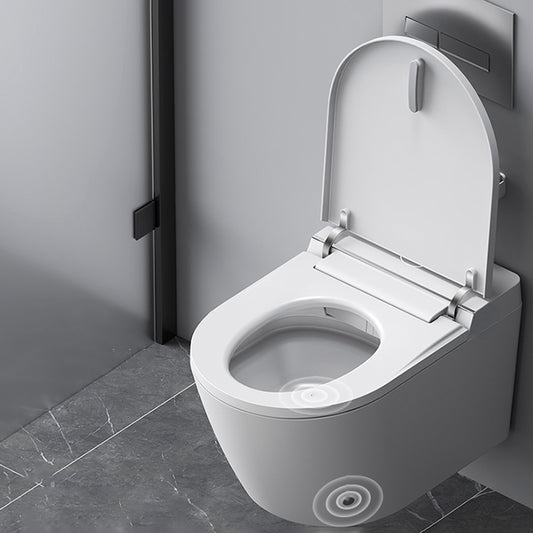 Elongated Wall Mounted Bidet in White Smart Bidet with Heated Seat Clearhalo 'Bathroom Remodel & Bathroom Fixtures' 'Bidets' 'Home Improvement' 'home_improvement' 'home_improvement_bidets' 'Toilets & Bidets' 7470047