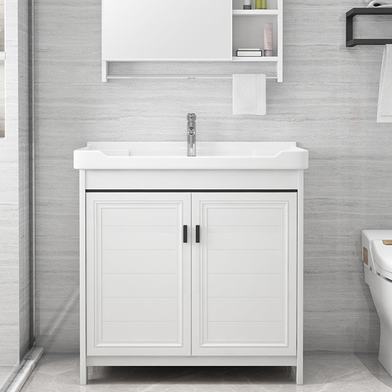 Modern Bathroom Sink Vanity Freestanding Single-Sink Bathroom Vanity Set Clearhalo 'Bathroom Remodel & Bathroom Fixtures' 'Bathroom Vanities' 'bathroom_vanities' 'Home Improvement' 'home_improvement' 'home_improvement_bathroom_vanities' 7470739