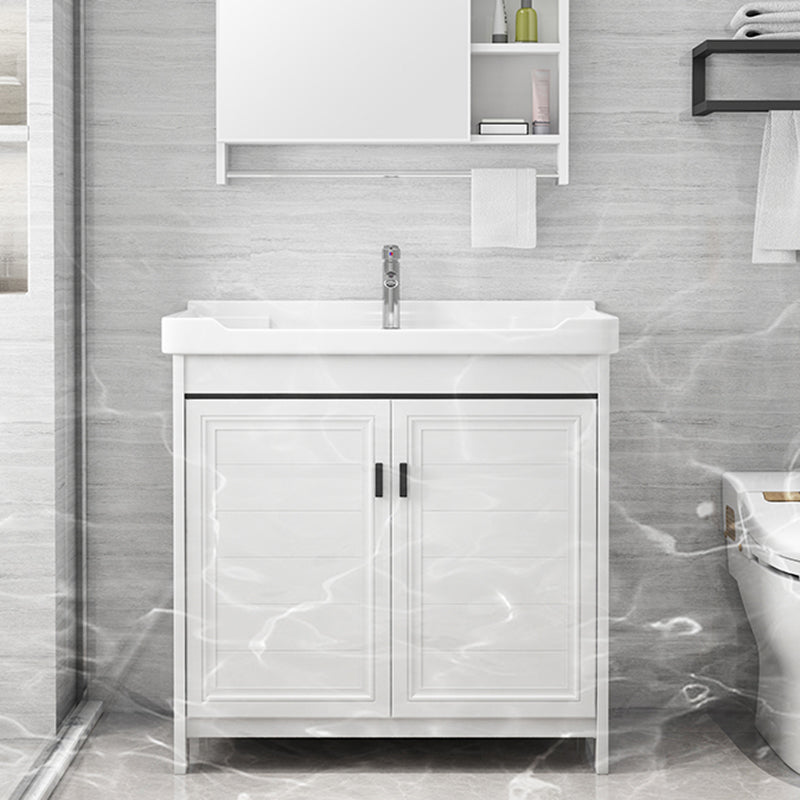 Modern Bathroom Sink Vanity Freestanding Single-Sink Bathroom Vanity Set Clearhalo 'Bathroom Remodel & Bathroom Fixtures' 'Bathroom Vanities' 'bathroom_vanities' 'Home Improvement' 'home_improvement' 'home_improvement_bathroom_vanities' 7470743