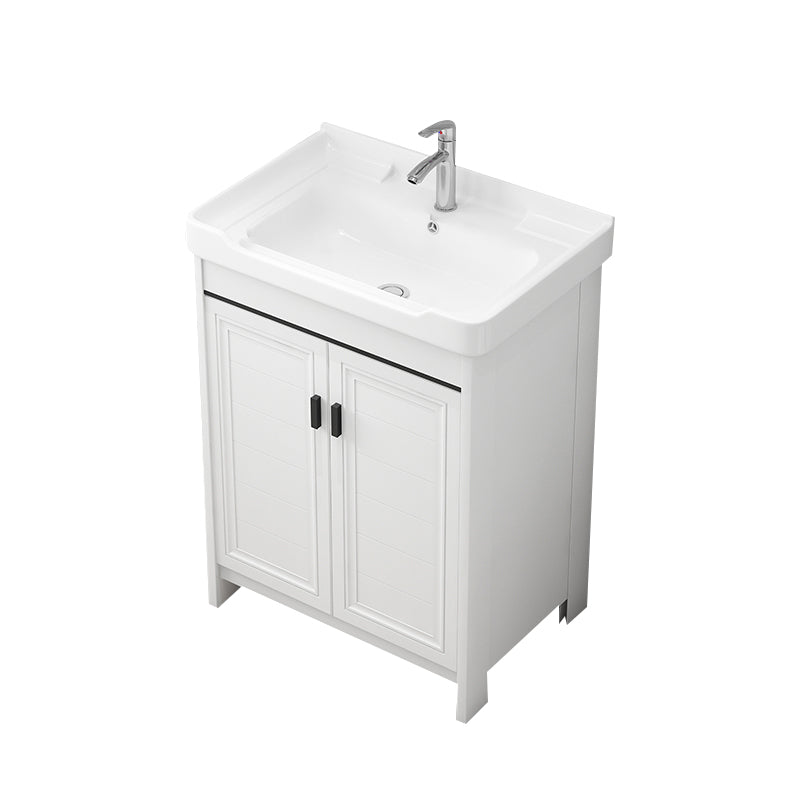 Modern Bathroom Sink Vanity Freestanding Single-Sink Bathroom Vanity Set Vanity & Faucet 24"L x 16"W x 32"H Towel Bar Not Included Clearhalo 'Bathroom Remodel & Bathroom Fixtures' 'Bathroom Vanities' 'bathroom_vanities' 'Home Improvement' 'home_improvement' 'home_improvement_bathroom_vanities' 7470755