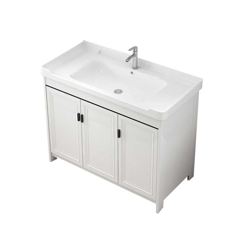 Modern Bathroom Sink Vanity Freestanding Single-Sink Bathroom Vanity Set Vanity & Faucet 35"L x 19"W x 32"H Towel Bar Not Included Clearhalo 'Bathroom Remodel & Bathroom Fixtures' 'Bathroom Vanities' 'bathroom_vanities' 'Home Improvement' 'home_improvement' 'home_improvement_bathroom_vanities' 7470767