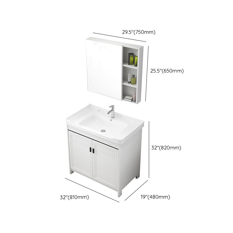 Modern Bathroom Sink Vanity Freestanding Single-Sink Bathroom Vanity Set Clearhalo 'Bathroom Remodel & Bathroom Fixtures' 'Bathroom Vanities' 'bathroom_vanities' 'Home Improvement' 'home_improvement' 'home_improvement_bathroom_vanities' 7470788