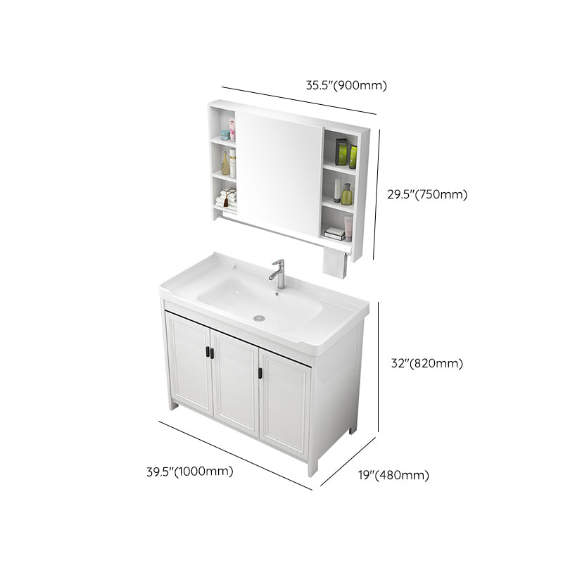 Modern Bathroom Sink Vanity Freestanding Single-Sink Bathroom Vanity Set Clearhalo 'Bathroom Remodel & Bathroom Fixtures' 'Bathroom Vanities' 'bathroom_vanities' 'Home Improvement' 'home_improvement' 'home_improvement_bathroom_vanities' 7470793