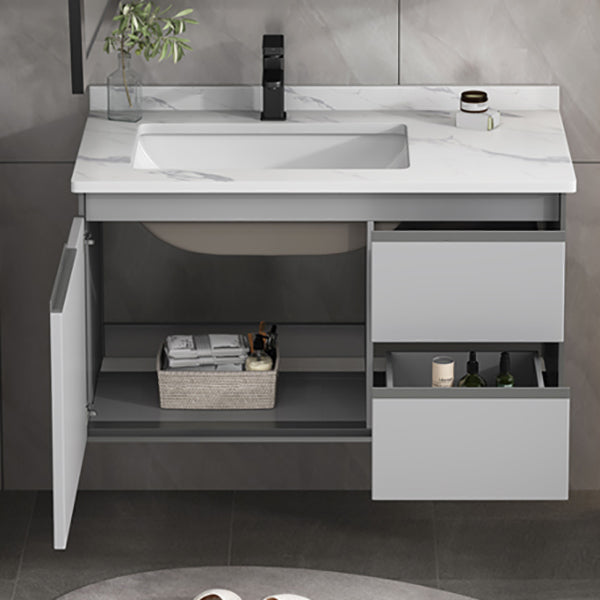 Wall Mount Bathroom Vanity Modern Faucet Included Bathroom Vanity Set Clearhalo 'Bathroom Remodel & Bathroom Fixtures' 'Bathroom Vanities' 'bathroom_vanities' 'Home Improvement' 'home_improvement' 'home_improvement_bathroom_vanities' 7476632