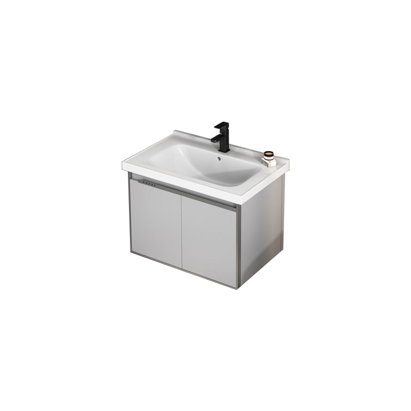 Wall Mount Bathroom Vanity Modern Faucet Included Bathroom Vanity Set Vanity & Faucet 24"L x 19"W x 18"H Ceramic Clearhalo 'Bathroom Remodel & Bathroom Fixtures' 'Bathroom Vanities' 'bathroom_vanities' 'Home Improvement' 'home_improvement' 'home_improvement_bathroom_vanities' 7476637