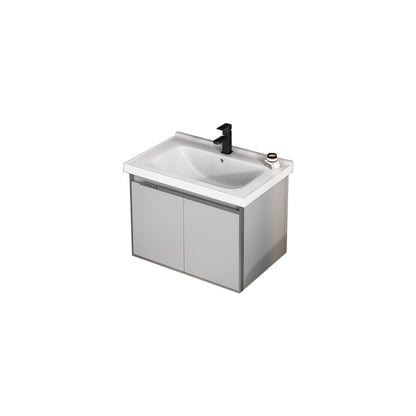 Wall Mount Bathroom Vanity Modern Faucet Included Bathroom Vanity Set Vanity & Faucet 24"L x 19"W x 18"H Ceramic Clearhalo 'Bathroom Remodel & Bathroom Fixtures' 'Bathroom Vanities' 'bathroom_vanities' 'Home Improvement' 'home_improvement' 'home_improvement_bathroom_vanities' 7476637