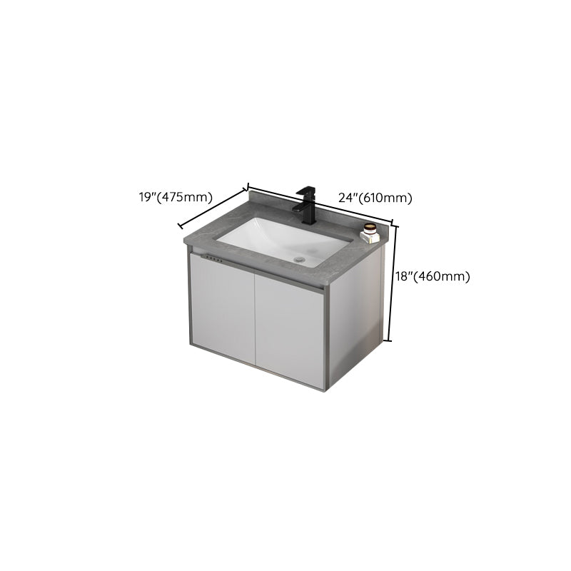 Wall Mount Bathroom Vanity Modern Faucet Included Bathroom Vanity Set Clearhalo 'Bathroom Remodel & Bathroom Fixtures' 'Bathroom Vanities' 'bathroom_vanities' 'Home Improvement' 'home_improvement' 'home_improvement_bathroom_vanities' 7476647