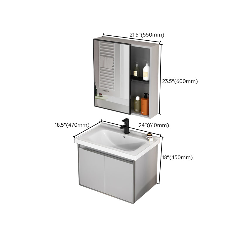 Wall Mount Bathroom Vanity Modern Faucet Included Bathroom Vanity Set Clearhalo 'Bathroom Remodel & Bathroom Fixtures' 'Bathroom Vanities' 'bathroom_vanities' 'Home Improvement' 'home_improvement' 'home_improvement_bathroom_vanities' 7476654