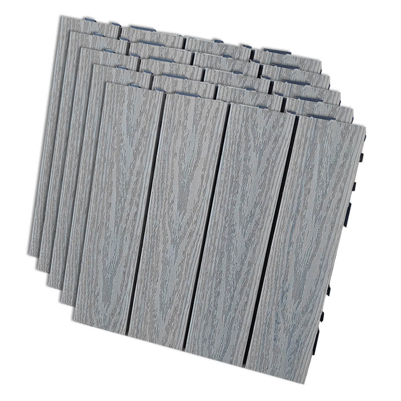 Outdoor Deck Flooring Tiles Composite Waterproof Patio Flooring Tiles Grey Clearhalo 'Home Improvement' 'home_improvement' 'home_improvement_outdoor_deck_tiles_planks' 'Outdoor Deck Tiles & Planks' 'Outdoor Flooring & Tile' 'Outdoor Remodel' 'outdoor_deck_tiles_planks' 7481055