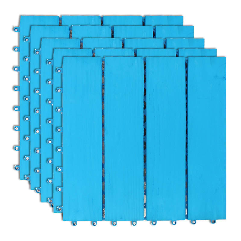 Interlocking Patio Flooring Tiles Solid Wood Patio Flooring Tiles Blue Straight Grain Clearhalo 'Home Improvement' 'home_improvement' 'home_improvement_outdoor_deck_tiles_planks' 'Outdoor Deck Tiles & Planks' 'Outdoor Flooring & Tile' 'Outdoor Remodel' 'outdoor_deck_tiles_planks' 7481106