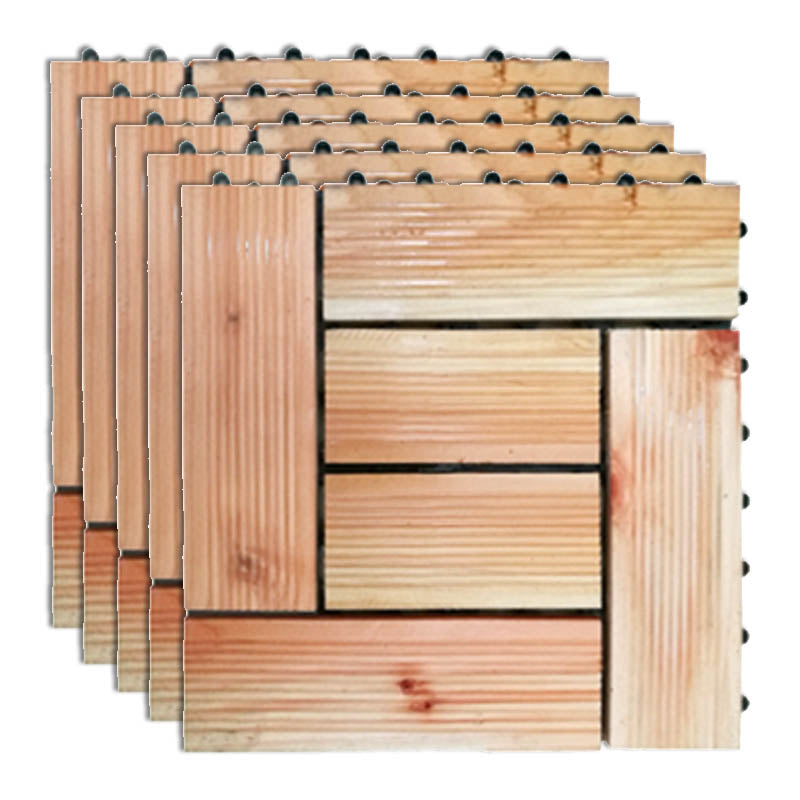 Interlocking Patio Flooring Tiles Solid Wood Patio Flooring Tiles Natural Transformation Clearhalo 'Home Improvement' 'home_improvement' 'home_improvement_outdoor_deck_tiles_planks' 'Outdoor Deck Tiles & Planks' 'Outdoor Flooring & Tile' 'Outdoor Remodel' 'outdoor_deck_tiles_planks' 7481115
