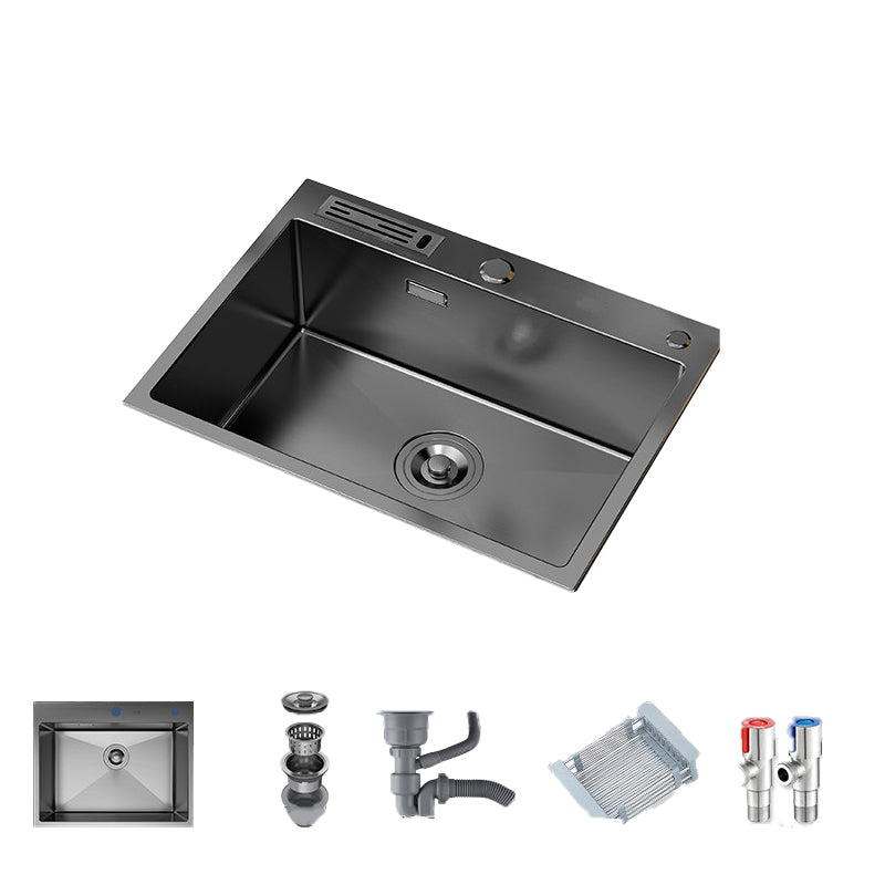 Soundproof Kitchen Sink Overflow Hole Design Kitchen Sink with Drain Assembly 24.4"L x 18.1"W x 8.7"H None Not Available Clearhalo 'Home Improvement' 'home_improvement' 'home_improvement_kitchen_sinks' 'Kitchen Remodel & Kitchen Fixtures' 'Kitchen Sinks & Faucet Components' 'Kitchen Sinks' 'kitchen_sinks' 7481837