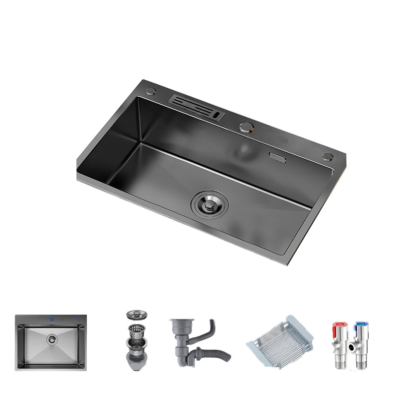 Soundproof Kitchen Sink Overflow Hole Design Kitchen Sink with Drain Assembly 29.5"L x 18.1"W x 8.7"H None Not Available Clearhalo 'Home Improvement' 'home_improvement' 'home_improvement_kitchen_sinks' 'Kitchen Remodel & Kitchen Fixtures' 'Kitchen Sinks & Faucet Components' 'Kitchen Sinks' 'kitchen_sinks' 7481838