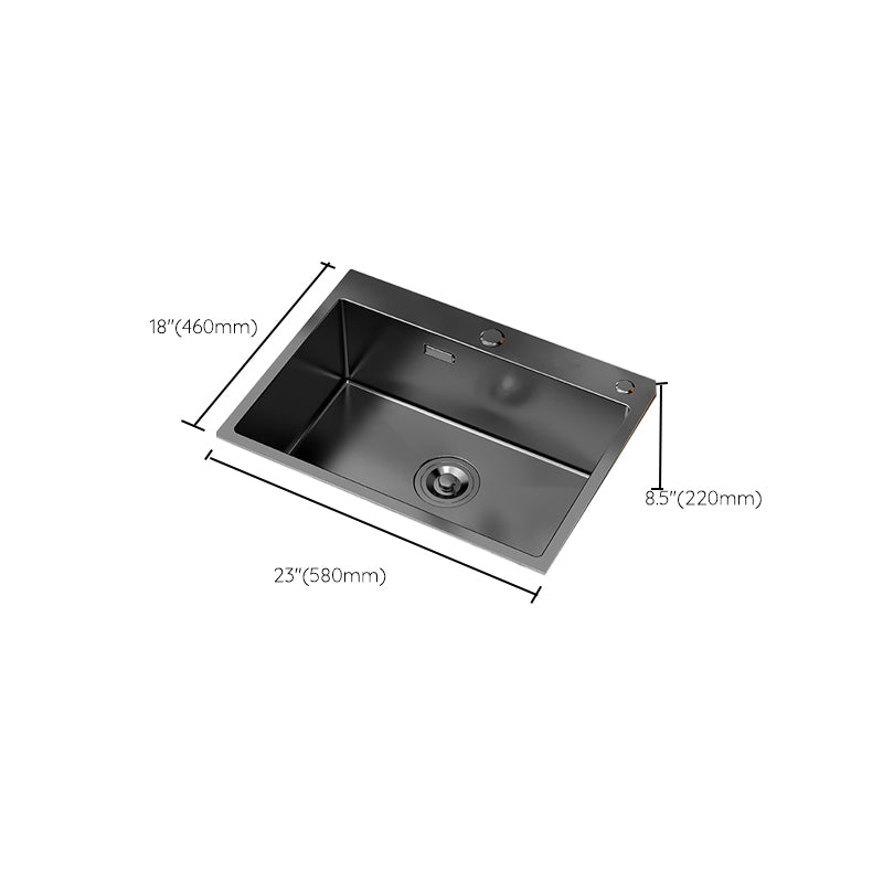 Soundproof Kitchen Sink Overflow Hole Design Kitchen Sink with Drain Assembly Clearhalo 'Home Improvement' 'home_improvement' 'home_improvement_kitchen_sinks' 'Kitchen Remodel & Kitchen Fixtures' 'Kitchen Sinks & Faucet Components' 'Kitchen Sinks' 'kitchen_sinks' 7481864