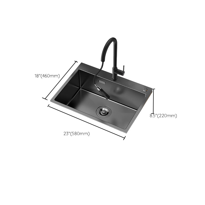Soundproof Kitchen Sink Overflow Hole Design Kitchen Sink with Drain Assembly Clearhalo 'Home Improvement' 'home_improvement' 'home_improvement_kitchen_sinks' 'Kitchen Remodel & Kitchen Fixtures' 'Kitchen Sinks & Faucet Components' 'Kitchen Sinks' 'kitchen_sinks' 7481865