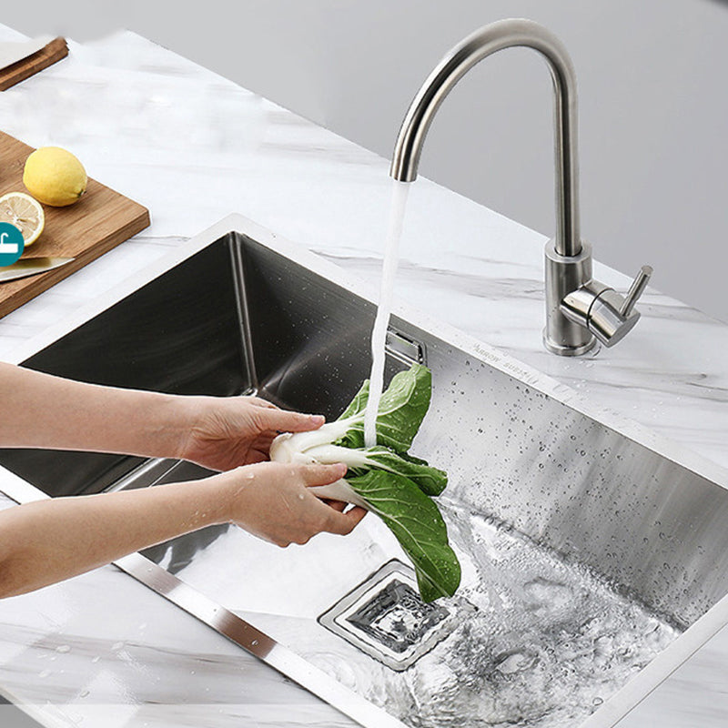 Stainless Steel Kitchen Sink Overflow Hole Design Kitchen Sink with Drain Assembly Clearhalo 'Home Improvement' 'home_improvement' 'home_improvement_kitchen_sinks' 'Kitchen Remodel & Kitchen Fixtures' 'Kitchen Sinks & Faucet Components' 'Kitchen Sinks' 'kitchen_sinks' 7481886
