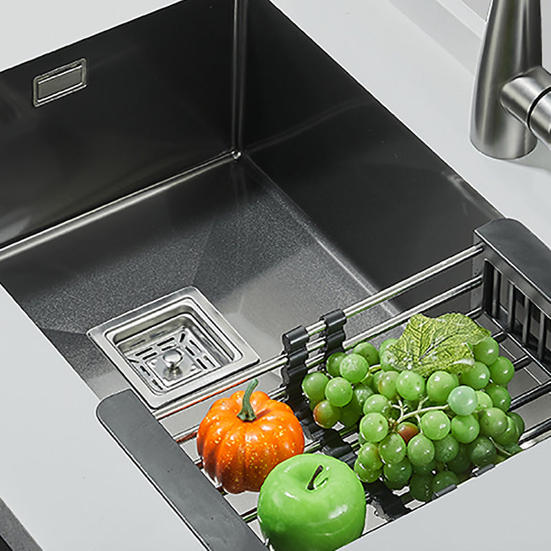Stainless Steel Kitchen Sink Overflow Hole Design Kitchen Sink with Soundproofing Clearhalo 'Home Improvement' 'home_improvement' 'home_improvement_kitchen_sinks' 'Kitchen Remodel & Kitchen Fixtures' 'Kitchen Sinks & Faucet Components' 'Kitchen Sinks' 'kitchen_sinks' 7481925