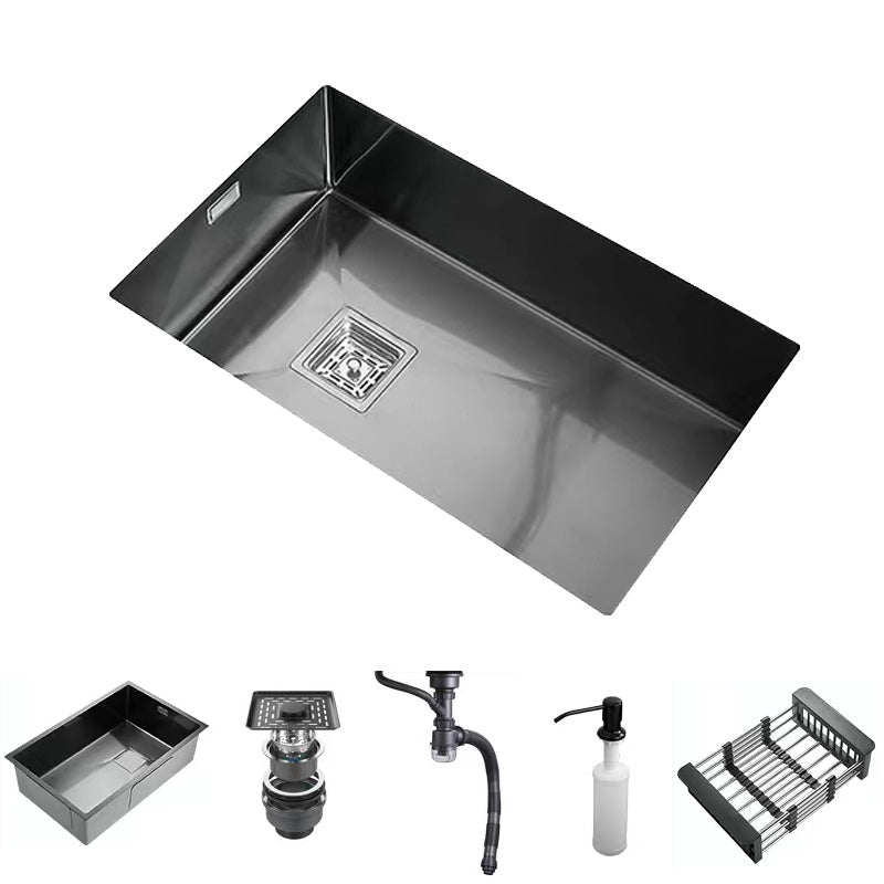 Stainless Steel Kitchen Sink Overflow Hole Design Kitchen Sink with Soundproofing None Clearhalo 'Home Improvement' 'home_improvement' 'home_improvement_kitchen_sinks' 'Kitchen Remodel & Kitchen Fixtures' 'Kitchen Sinks & Faucet Components' 'Kitchen Sinks' 'kitchen_sinks' 7481926