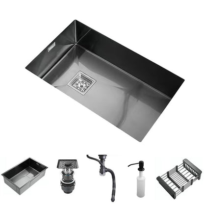 Stainless Steel Kitchen Sink Overflow Hole Design Kitchen Sink with Soundproofing None Clearhalo 'Home Improvement' 'home_improvement' 'home_improvement_kitchen_sinks' 'Kitchen Remodel & Kitchen Fixtures' 'Kitchen Sinks & Faucet Components' 'Kitchen Sinks' 'kitchen_sinks' 7481926