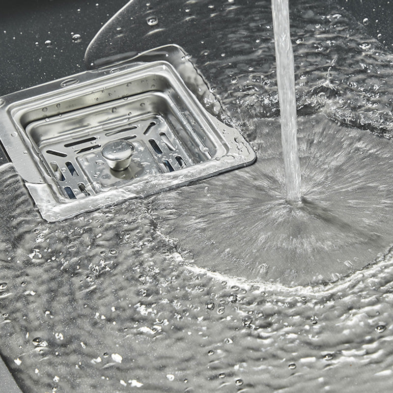 Stainless Steel Kitchen Sink Overflow Hole Design Kitchen Sink with Soundproofing Clearhalo 'Home Improvement' 'home_improvement' 'home_improvement_kitchen_sinks' 'Kitchen Remodel & Kitchen Fixtures' 'Kitchen Sinks & Faucet Components' 'Kitchen Sinks' 'kitchen_sinks' 7481934