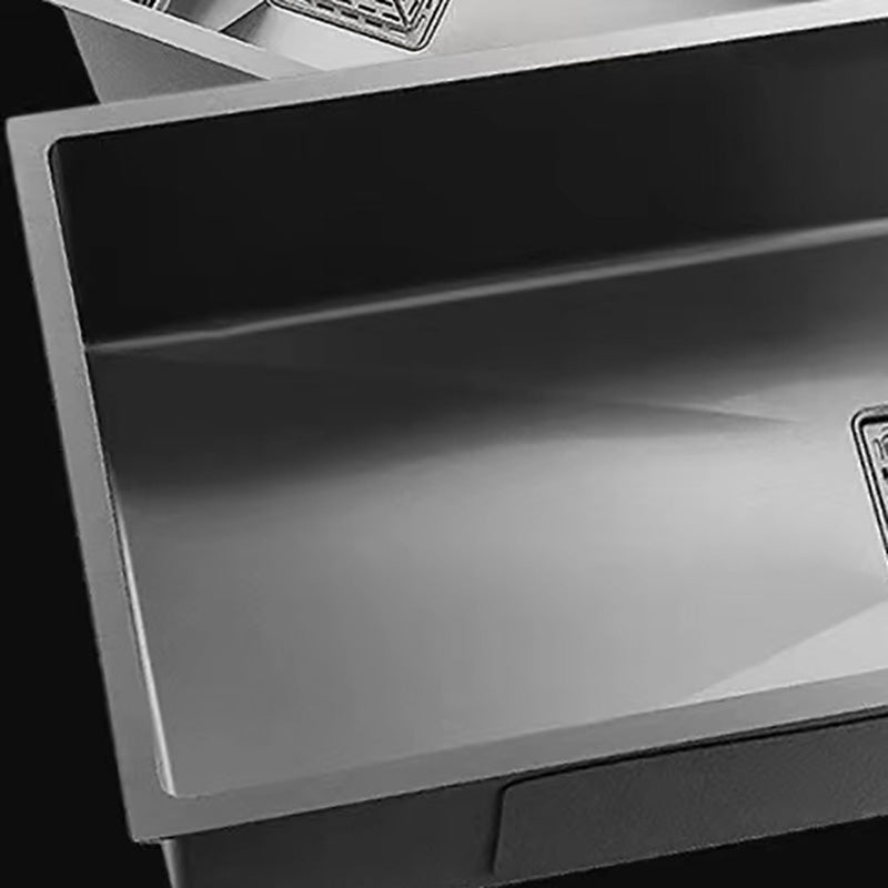 Stainless Steel Kitchen Sink Overflow Hole Design Kitchen Sink with Soundproofing Clearhalo 'Home Improvement' 'home_improvement' 'home_improvement_kitchen_sinks' 'Kitchen Remodel & Kitchen Fixtures' 'Kitchen Sinks & Faucet Components' 'Kitchen Sinks' 'kitchen_sinks' 7481936