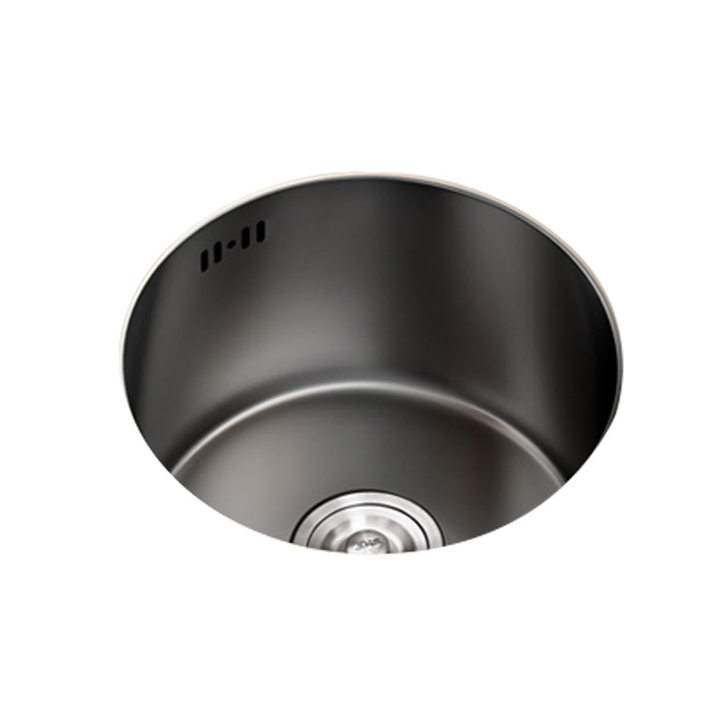 Round Stainless Steel Kitchen Sink Single Bowl Sink with Drain Strainer Kit Clearhalo 'Home Improvement' 'home_improvement' 'home_improvement_kitchen_sinks' 'Kitchen Remodel & Kitchen Fixtures' 'Kitchen Sinks & Faucet Components' 'Kitchen Sinks' 'kitchen_sinks' 7481968