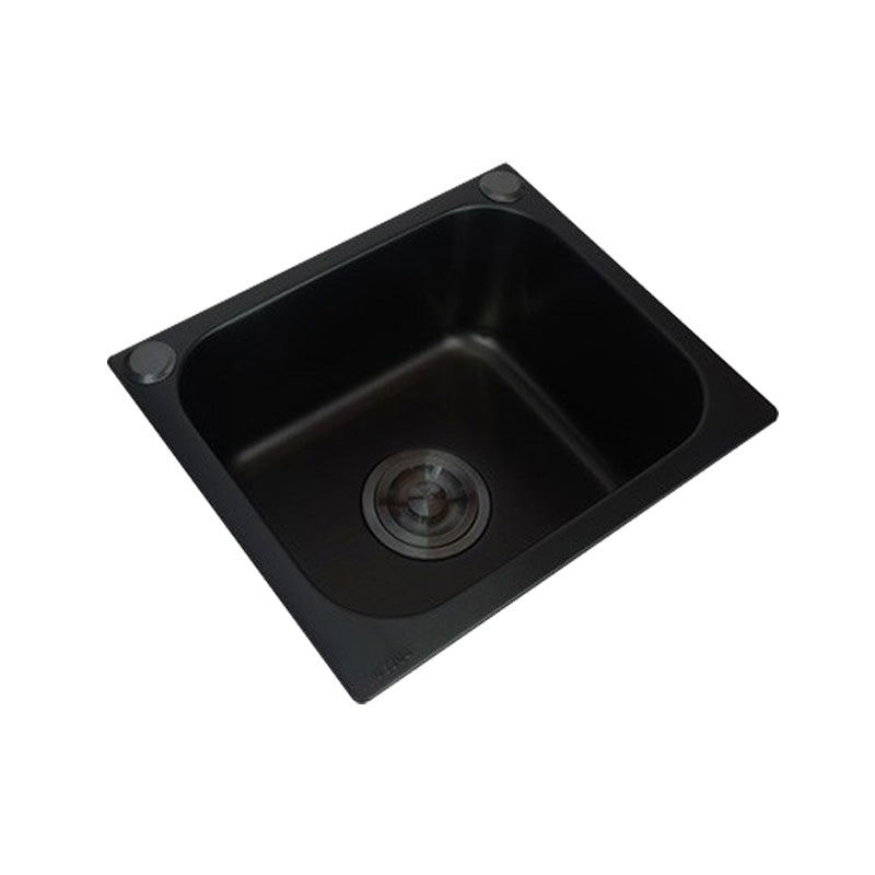 Black Stainless Steel Kitchen Sink Single Bowl Sink with Drain Assembly Clearhalo 'Home Improvement' 'home_improvement' 'home_improvement_kitchen_sinks' 'Kitchen Remodel & Kitchen Fixtures' 'Kitchen Sinks & Faucet Components' 'Kitchen Sinks' 'kitchen_sinks' 7481988