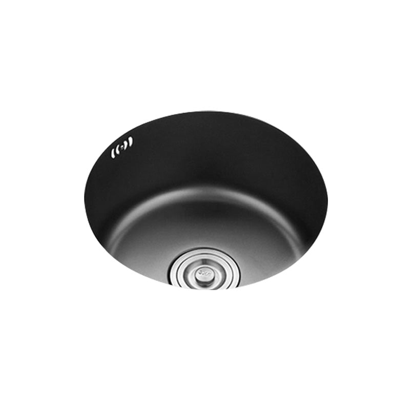 Single Bowl Kitchen Sink Stainless Steel Round Sink with Drain Assembly Clearhalo 'Home Improvement' 'home_improvement' 'home_improvement_kitchen_sinks' 'Kitchen Remodel & Kitchen Fixtures' 'Kitchen Sinks & Faucet Components' 'Kitchen Sinks' 'kitchen_sinks' 7482008