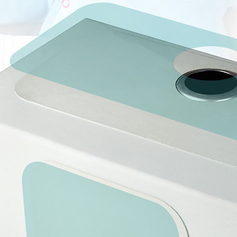 Square Stainless Steel Kitchen Sink Single Bowl Sink with Drain Assembly Clearhalo 'Home Improvement' 'home_improvement' 'home_improvement_kitchen_sinks' 'Kitchen Remodel & Kitchen Fixtures' 'Kitchen Sinks & Faucet Components' 'Kitchen Sinks' 'kitchen_sinks' 7482118