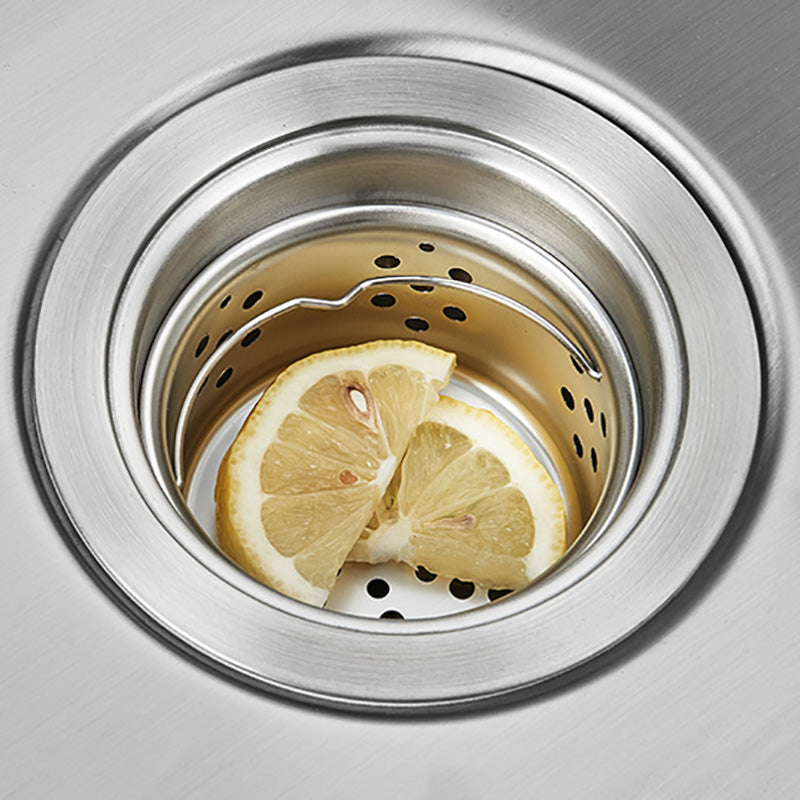 Contemporary Stainless Steel Kitchen Sink Single Bowl Rectangle Sink with Soap Dispenser Clearhalo 'Home Improvement' 'home_improvement' 'home_improvement_kitchen_sinks' 'Kitchen Remodel & Kitchen Fixtures' 'Kitchen Sinks & Faucet Components' 'Kitchen Sinks' 'kitchen_sinks' 7482150