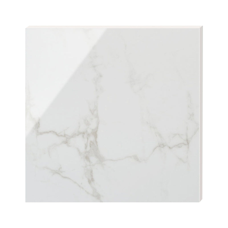 Popular Polished Porcelain Tile White Marble Patterned Square Wall Tile Clearhalo 'Floor Tiles & Wall Tiles' 'floor_tiles_wall_tiles' 'Flooring 'Home Improvement' 'home_improvement' 'home_improvement_floor_tiles_wall_tiles' Walls and Ceiling' 7483374