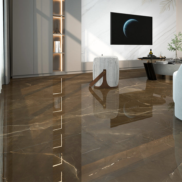 Rectangle Floor and Wall Tile Marble Printed Polished Porcelain Tile Clearhalo 'Floor Tiles & Wall Tiles' 'floor_tiles_wall_tiles' 'Flooring 'Home Improvement' 'home_improvement' 'home_improvement_floor_tiles_wall_tiles' Walls and Ceiling' 7483396