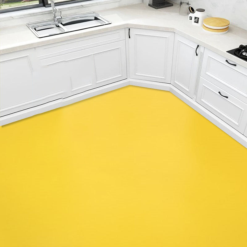 Waterproof PVC Flooring Pure Color Peel and Stick Scratchproof PVC Flooring Yellow Clearhalo 'Flooring 'Home Improvement' 'home_improvement' 'home_improvement_vinyl_flooring' 'Vinyl Flooring' 'vinyl_flooring' Walls and Ceiling' 7483455