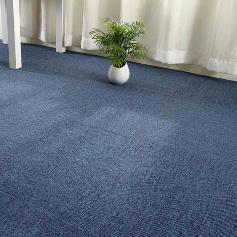 Modern Carpet Tiles Color Block Fade Resistant Carpet Floor Tile Blue 36-Piece Set Clearhalo 'Carpet Tiles & Carpet Squares' 'carpet_tiles_carpet_squares' 'Flooring 'Home Improvement' 'home_improvement' 'home_improvement_carpet_tiles_carpet_squares' Walls and Ceiling' 7483619