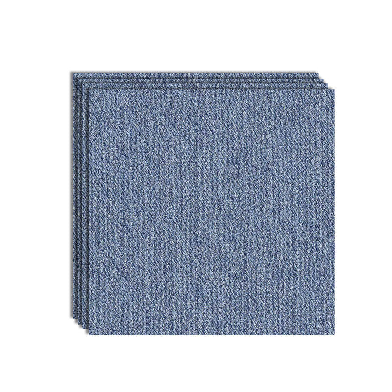 Modern Carpet Tiles Color Block Fade Resistant Carpet Floor Tile Light Blue 4-Piece Set Clearhalo 'Carpet Tiles & Carpet Squares' 'carpet_tiles_carpet_squares' 'Flooring 'Home Improvement' 'home_improvement' 'home_improvement_carpet_tiles_carpet_squares' Walls and Ceiling' 7483632