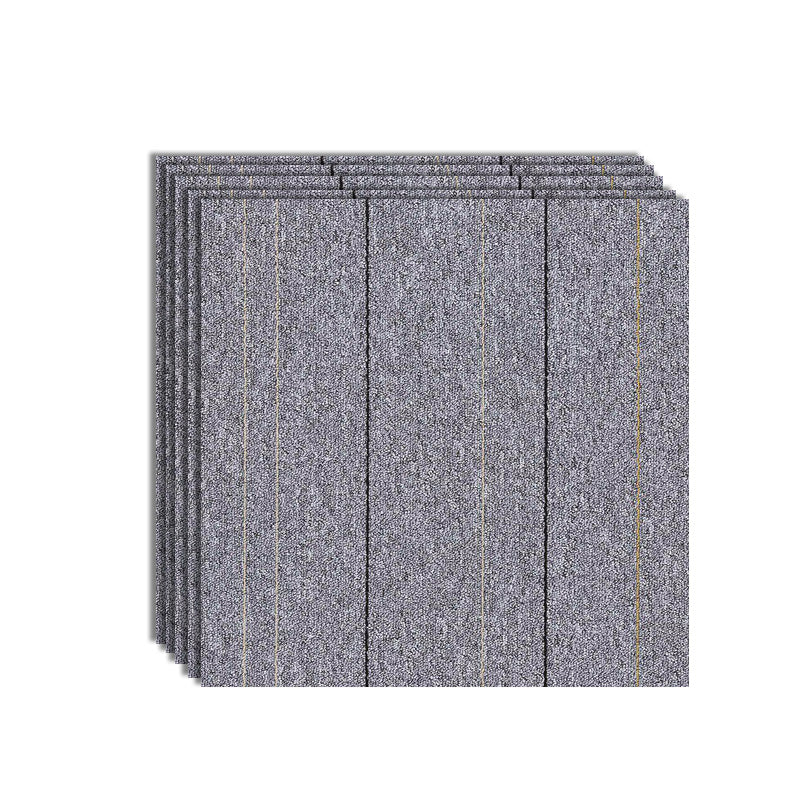 Modern Carpet Tiles Color Block Fade Resistant Carpet Floor Tile Heather Gray 36-Piece Set Clearhalo 'Carpet Tiles & Carpet Squares' 'carpet_tiles_carpet_squares' 'Flooring 'Home Improvement' 'home_improvement' 'home_improvement_carpet_tiles_carpet_squares' Walls and Ceiling' 7483635