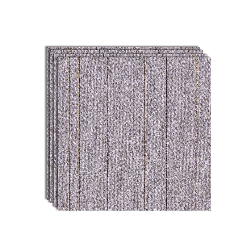 Modern Carpet Tiles Color Block Fade Resistant Carpet Floor Tile Brown Grey 4-Piece Set Clearhalo 'Carpet Tiles & Carpet Squares' 'carpet_tiles_carpet_squares' 'Flooring 'Home Improvement' 'home_improvement' 'home_improvement_carpet_tiles_carpet_squares' Walls and Ceiling' 7483636