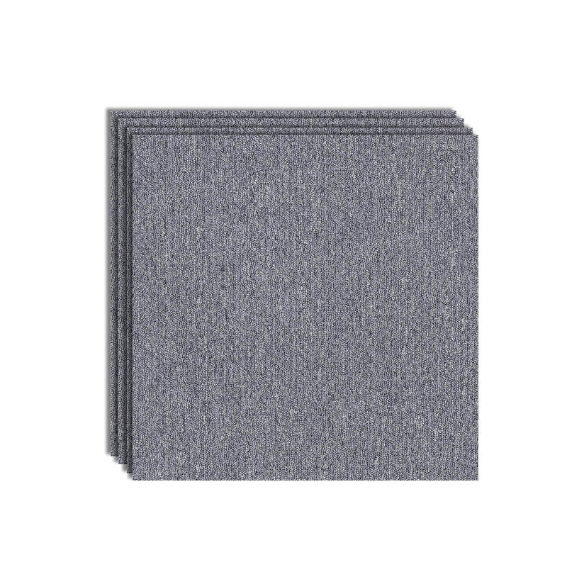 Modern Carpet Tiles Color Block Fade Resistant Carpet Floor Tile Silver Gray 4-Piece Set Clearhalo 'Carpet Tiles & Carpet Squares' 'carpet_tiles_carpet_squares' 'Flooring 'Home Improvement' 'home_improvement' 'home_improvement_carpet_tiles_carpet_squares' Walls and Ceiling' 7483641