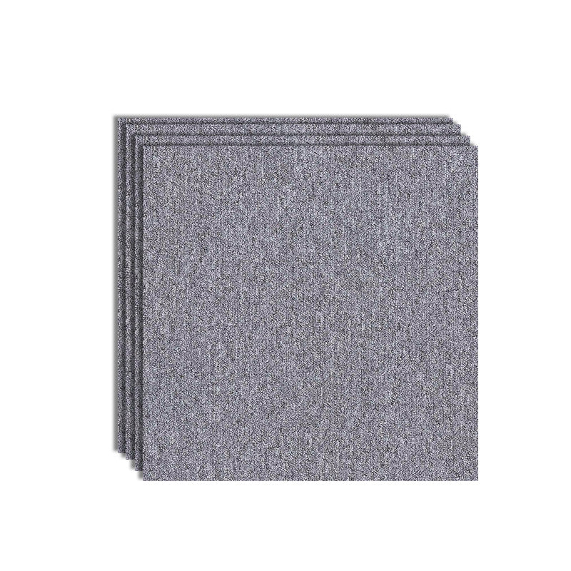 Modern Carpet Tiles Color Block Fade Resistant Carpet Floor Tile Grey 4-Piece Set Clearhalo 'Carpet Tiles & Carpet Squares' 'carpet_tiles_carpet_squares' 'Flooring 'Home Improvement' 'home_improvement' 'home_improvement_carpet_tiles_carpet_squares' Walls and Ceiling' 7483649