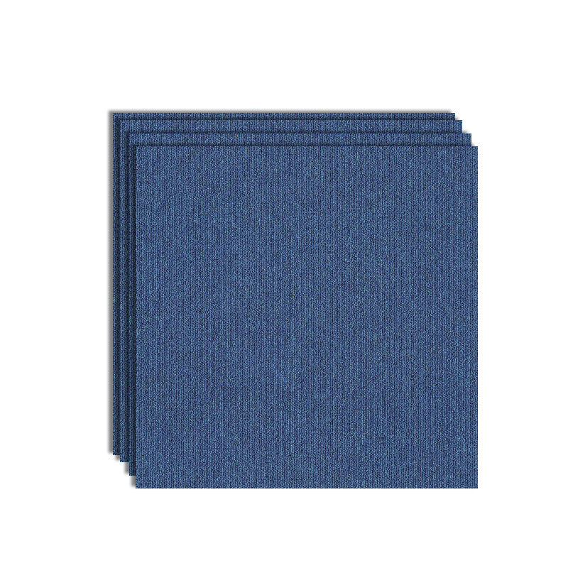Modern Carpet Tiles Color Block Fade Resistant Carpet Floor Tile Dark Blue 4-Piece Set Clearhalo 'Carpet Tiles & Carpet Squares' 'carpet_tiles_carpet_squares' 'Flooring 'Home Improvement' 'home_improvement' 'home_improvement_carpet_tiles_carpet_squares' Walls and Ceiling' 7483651