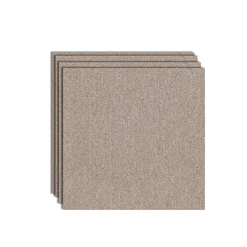 Modern Carpet Tiles Color Block Fade Resistant Carpet Floor Tile Beige 4-Piece Set Clearhalo 'Carpet Tiles & Carpet Squares' 'carpet_tiles_carpet_squares' 'Flooring 'Home Improvement' 'home_improvement' 'home_improvement_carpet_tiles_carpet_squares' Walls and Ceiling' 7483653