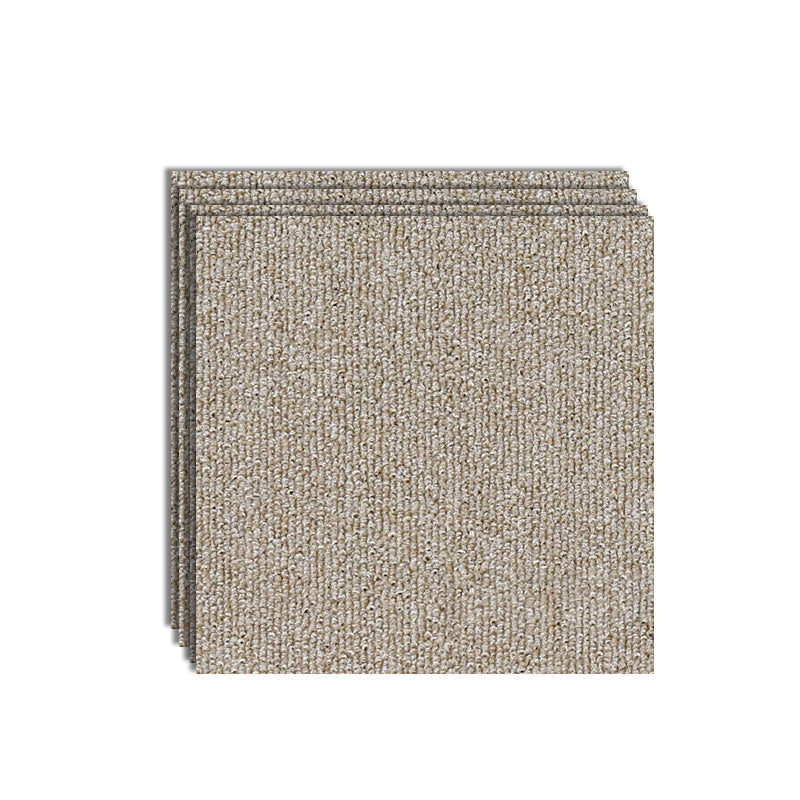 Carpet Tile Level Loop Glue Down Fade Resistant Carpet Floor Tile Apricot 4-Piece Set Clearhalo 'Carpet Tiles & Carpet Squares' 'carpet_tiles_carpet_squares' 'Flooring 'Home Improvement' 'home_improvement' 'home_improvement_carpet_tiles_carpet_squares' Walls and Ceiling' 7483664