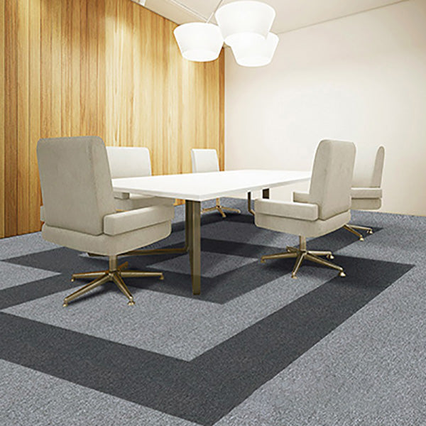 Modern Carpet Tile Loose Lay Non-Skid Fade Resistant Carpet Floor Tile Light Gray 4-Piece Set Clearhalo 'Carpet Tiles & Carpet Squares' 'carpet_tiles_carpet_squares' 'Flooring 'Home Improvement' 'home_improvement' 'home_improvement_carpet_tiles_carpet_squares' Walls and Ceiling' 7483689