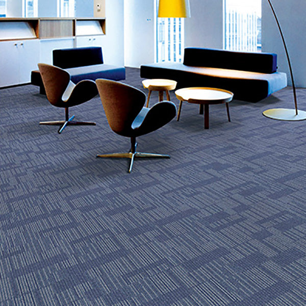 Modern Carpet Tile Loose Lay Non-Skid Fade Resistant Carpet Floor Tile Blue 4-Piece Set Clearhalo 'Carpet Tiles & Carpet Squares' 'carpet_tiles_carpet_squares' 'Flooring 'Home Improvement' 'home_improvement' 'home_improvement_carpet_tiles_carpet_squares' Walls and Ceiling' 7483705