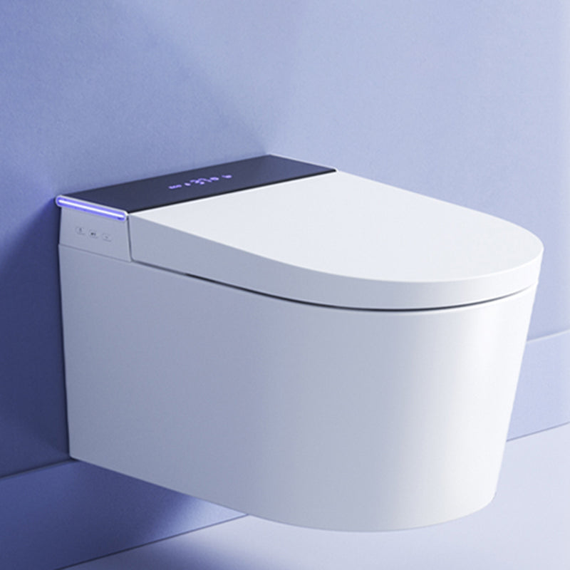 Elongated Wall Hung Toilet Set Heated Seat Wall Mounted Bidet Clearhalo 'Bathroom Remodel & Bathroom Fixtures' 'Bidets' 'Home Improvement' 'home_improvement' 'home_improvement_bidets' 'Toilets & Bidets' 7485087