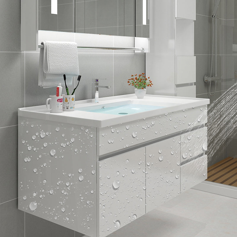 Modern Bathroom Vanity Sink Drawers Rectangular Faucet Mirror Bathroom Vanity Set Clearhalo 'Bathroom Remodel & Bathroom Fixtures' 'Bathroom Vanities' 'bathroom_vanities' 'Home Improvement' 'home_improvement' 'home_improvement_bathroom_vanities' 7485651