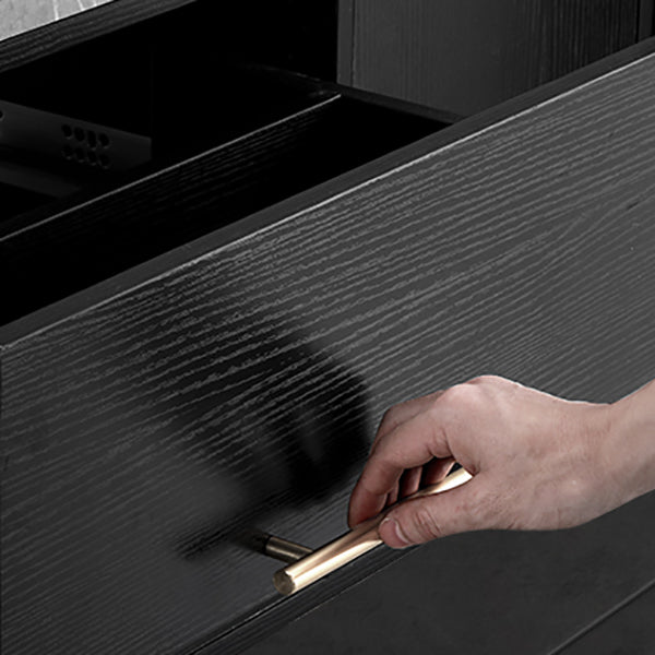 Glam Wall Mount Bathroom Vanity Black Ceramic Single-Sink Rectangular Vanity Set Clearhalo 'Bathroom Remodel & Bathroom Fixtures' 'Bathroom Vanities' 'bathroom_vanities' 'Home Improvement' 'home_improvement' 'home_improvement_bathroom_vanities' 7487101